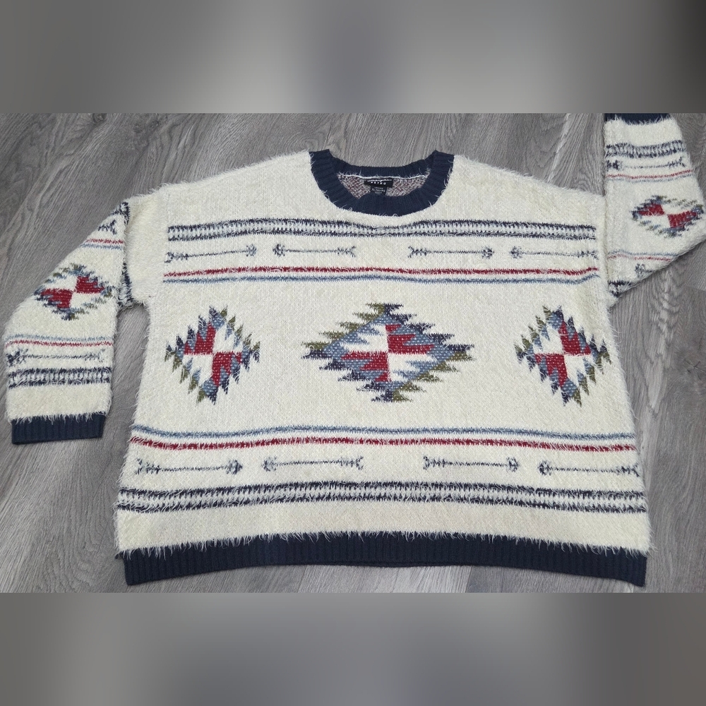 WRANGLER RETRO Aztec Fuzzy Sweater XL